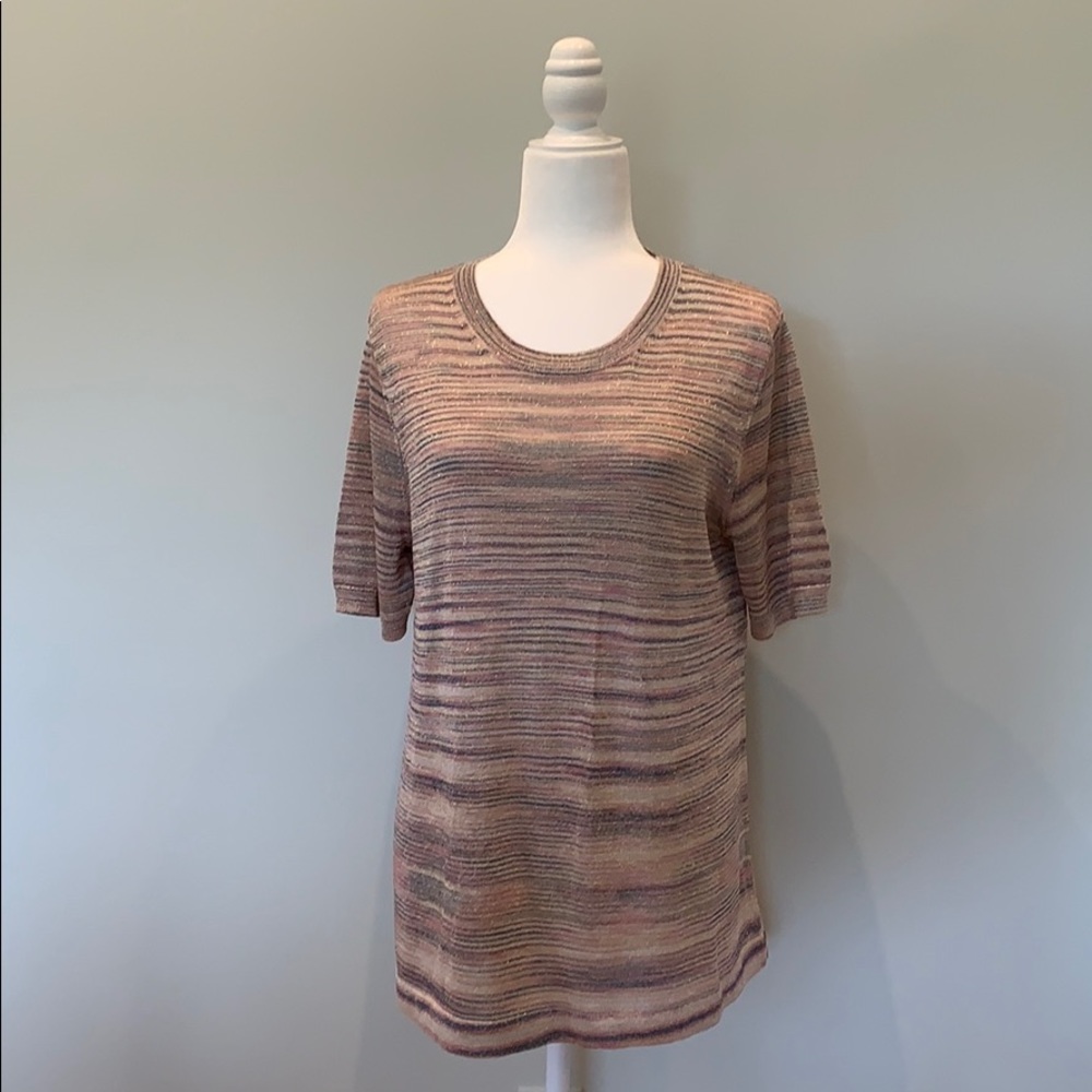 Loft sparkle short sleeve sweater NWT